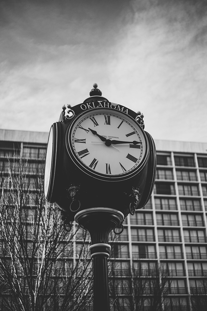 Undershot of an old clock (black & white)