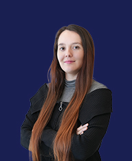 Kaitlin Byrne - white woman in her mid-twenties with long brown hair